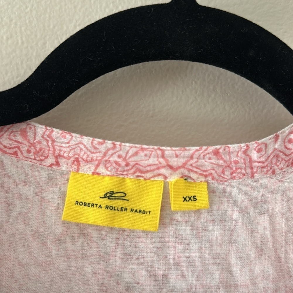 Roller Rabbit Tunic Top Swim Coverup XXS Resortwear Preppy Country Club Boho - Picture 5 of 10